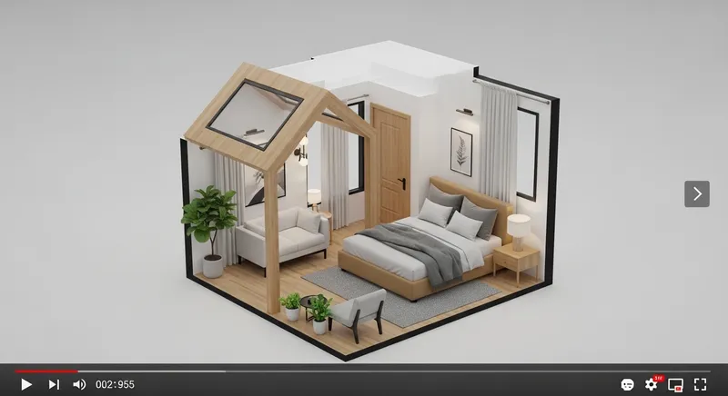 Modern 3D House Thumbnail Design to Capture Viewer Attention