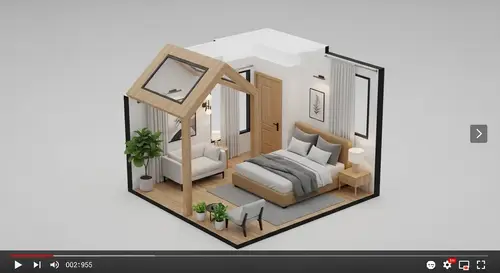 Professional 3D House Model Thumbnail for Video