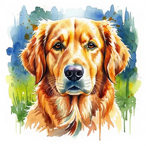 Watercolor Dog Painting | Artistic Canine Illustration
