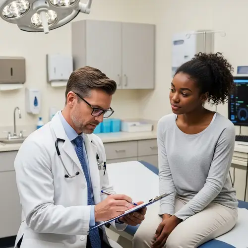 Doctor Analyzing Data in Realistic Art Style