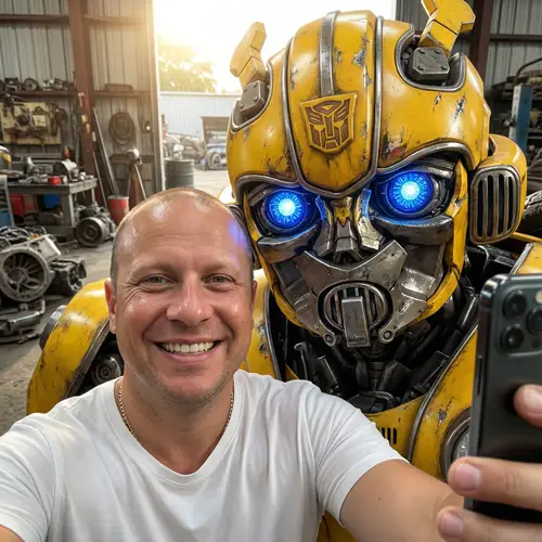 Selfie with Bumblebee | Transformers Fan Photo
