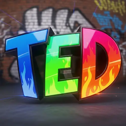 Bold and Vibrant 3D 'Ted' Graffiti Art | Digital Artwork
