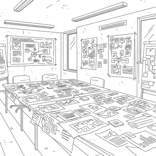 Team-Oriented Modern Workspace Illustration | Productivity & Collaboration