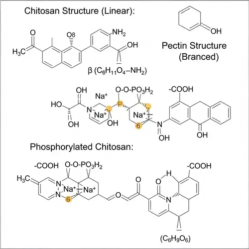 Detailed 2D Structure of Chitosan and Pectin