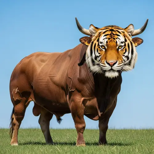 Bull with Tiger Face: A Unique Hybrid Creature