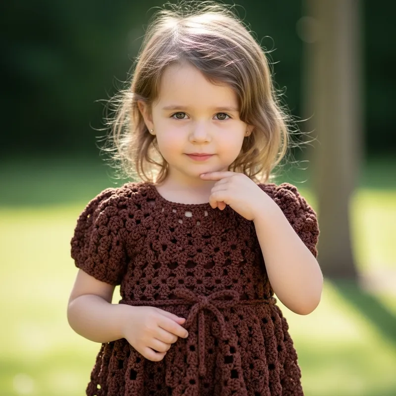 Nostalgic Innocence in Rich Brown Crochet Dress | Canon EOS 6D Mark II Portrait Photography Nostalgic Innocence in Rich Brown Crochet Dress | Canon EOS 6D Mark II Portrait Photography