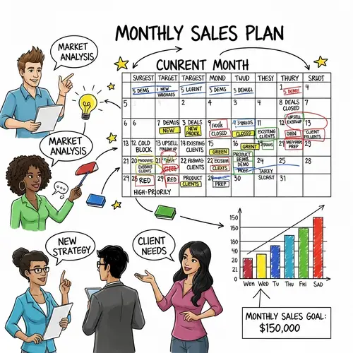 Strategic Monthly Sales Plan with Diverse Team Collaboration