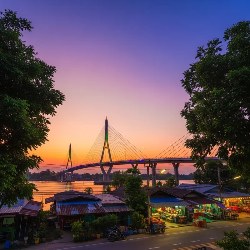 Vibrant Bridge of Friendship in Nong Khai