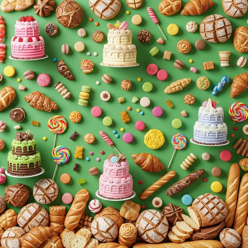 Green Nugget-themed Sweetshop Wall Picture Green Nugget-themed Sweetshop Wall Picture