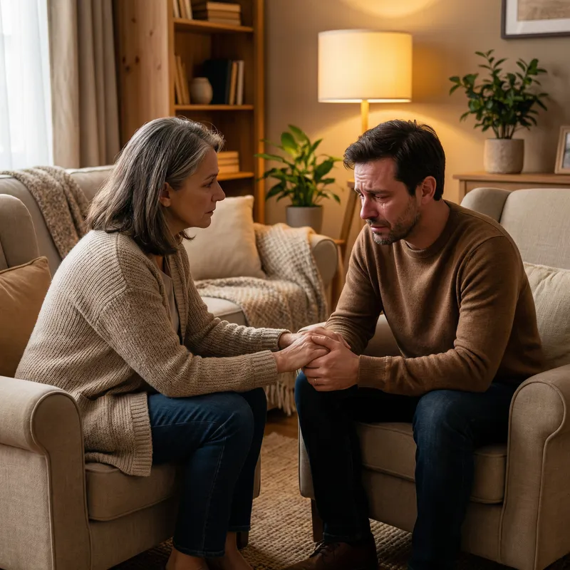 Intimate Therapy Sessions: Comforting Dialogue