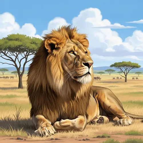 Majestic Lion in the African Savannah | Wildlife Photography