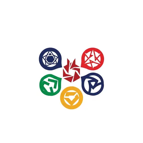 Symbolic Logo Design with Five Distinct Symbols