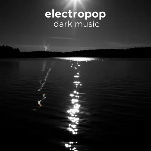 Dark Electropop Album Cover with Moonlit Lake