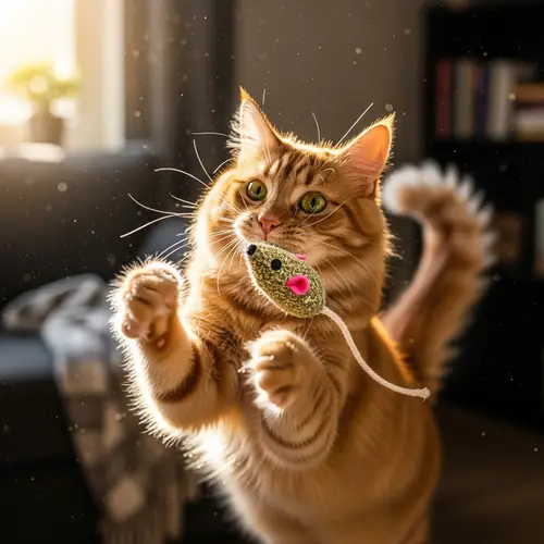 Funny Cat Playing with Dilda - Cute and Playful Cat Enjoying a Toy