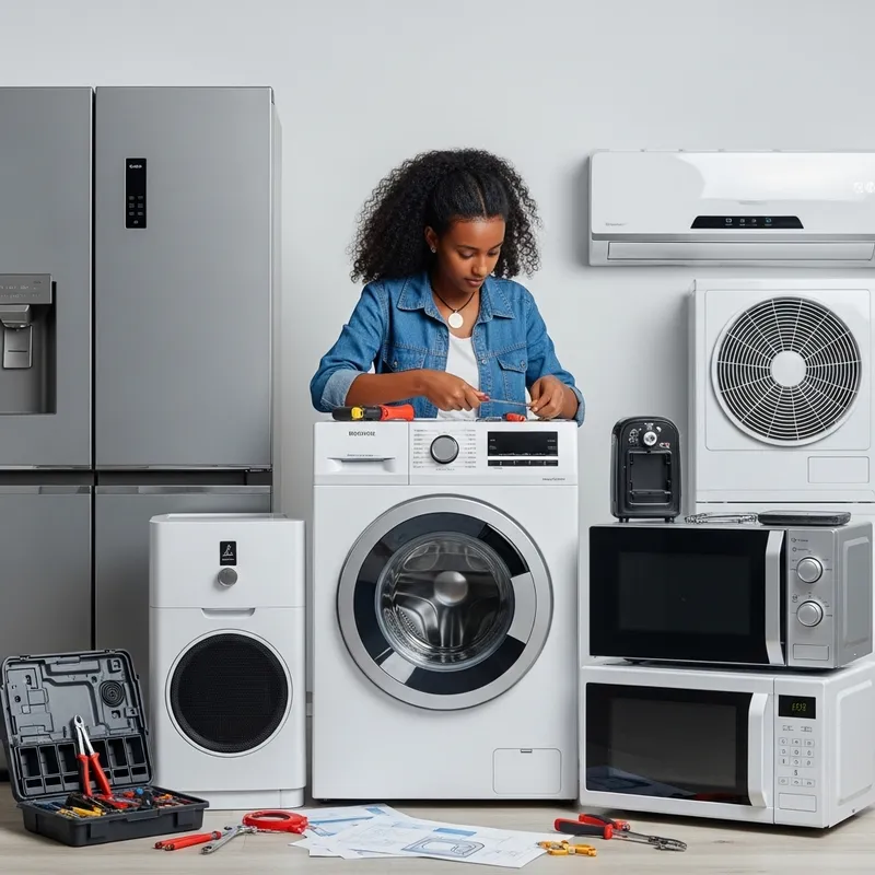 Ethiopian Girl Mastering Home Appliance Repair