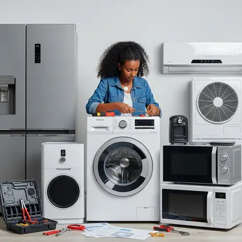 Young Ethiopian Girl Mastering Home Appliance Maintenance