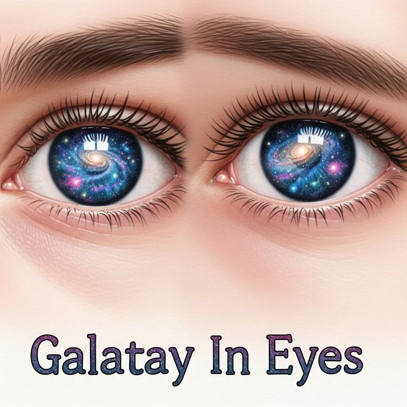 Galaxies in Eyes Illustration