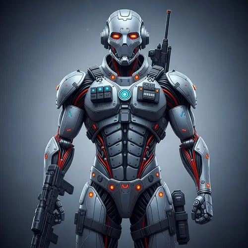Futuristic Soldier Robot - Sci-Fi Galaxy Inspired Design