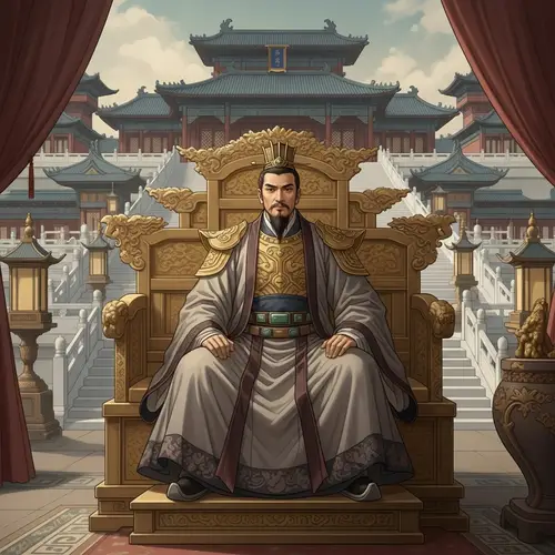 Song Dynasty King Portrait in Royal Chinese Palace