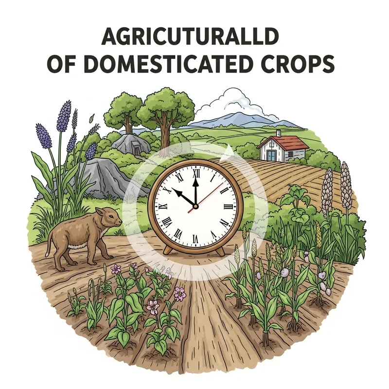 Evolution of Domesticated Crops: A Visual Journey Through Agricultural Development