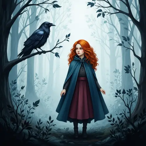 Enchanting Gothic Fantasy Portrait in Misty Forest