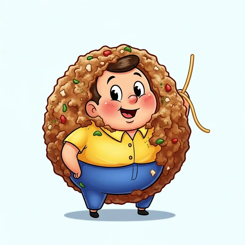 Character Fusion: Animated Character with Meatball Character Fusion: Animated Character with Meatball
