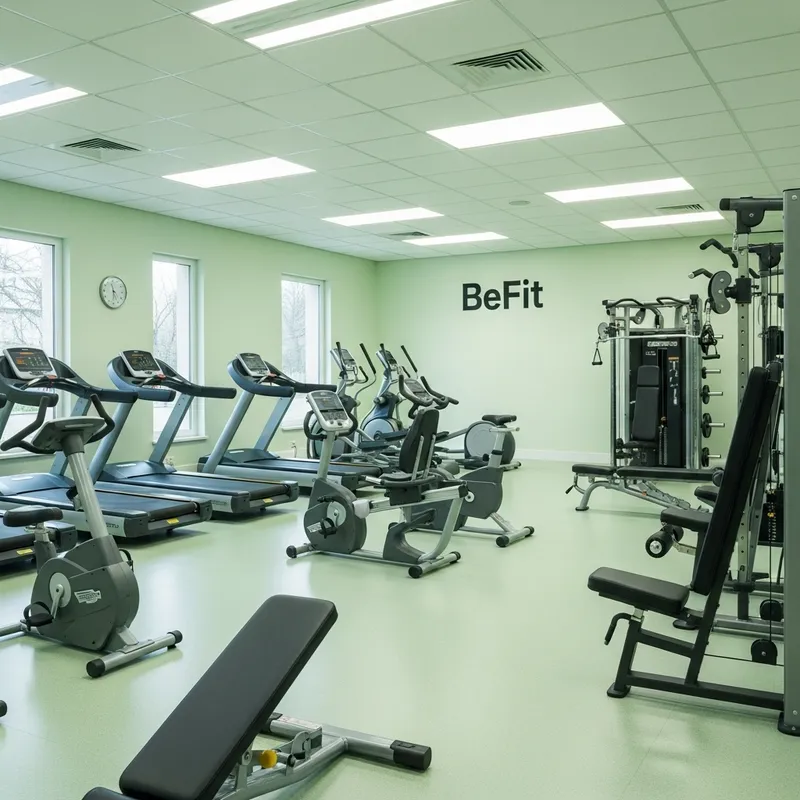 BeFit Sports Fitness Club - Calming Pastel Green Environment