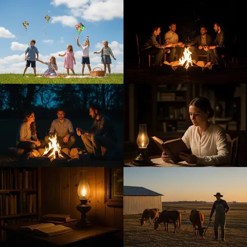 Vintage Moments Montage: Nostalgic Snapshots of Joy and Serenity