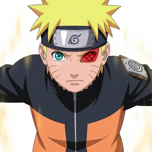 Fictional Anime Character with Unique Sharingan Eye
