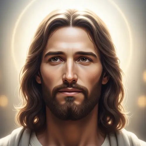 Portrait of Jesus with Gentle and Compassionate Eyes