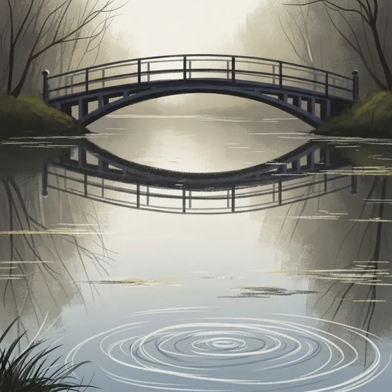 Bridge of Introspection: Tranquil Landscape for Inner Exploration