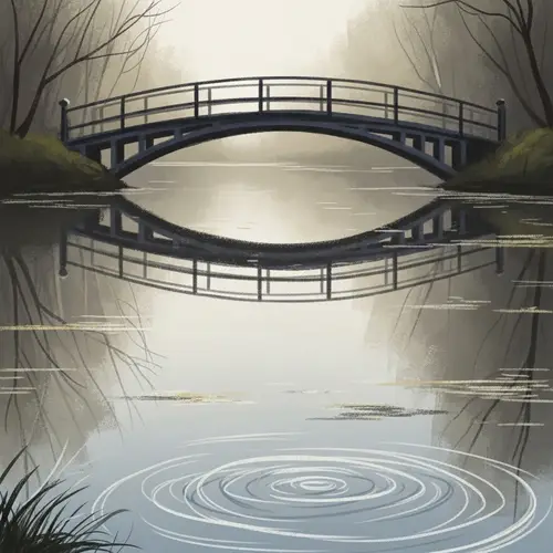 Bridge of Reflection: Serene Landscape Painting for Self-Discovery