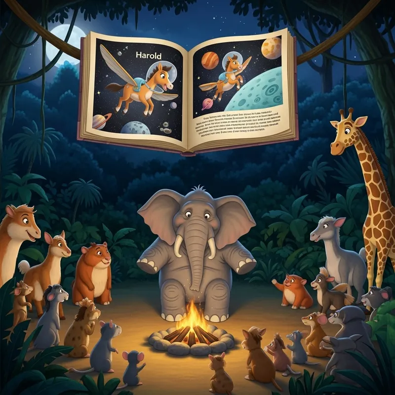 Harold's Space Adventures: A Dreamy Bedtime Story in the Jungle