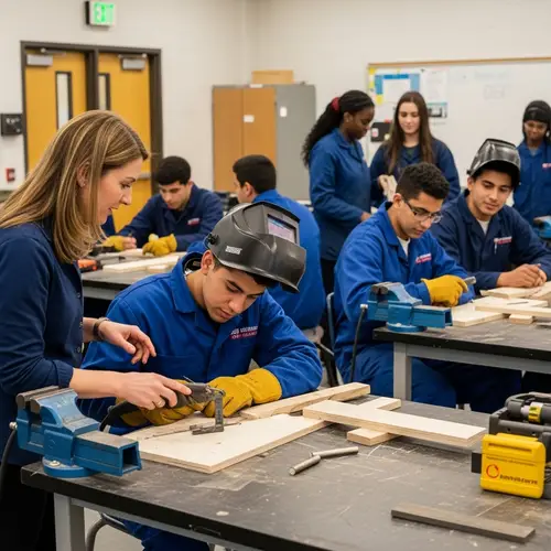 Diverse Vocational Classroom | Passion & Collaboration