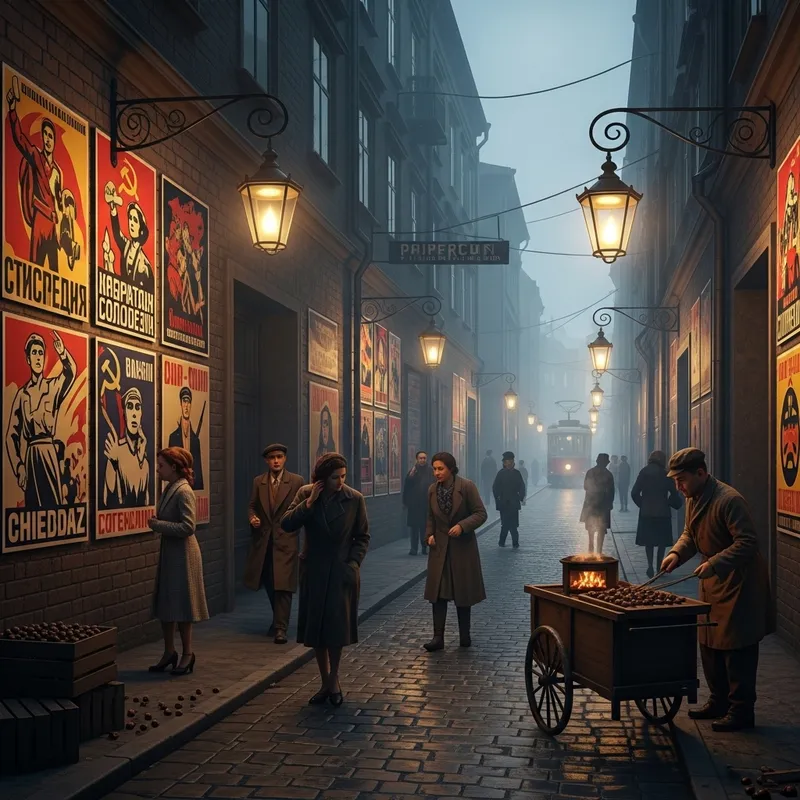 Vintage Propaganda Ambiance: Explore the Rue Atmosphere Vintage Propaganda Ambiance: Explore the Rue Atmosphere
