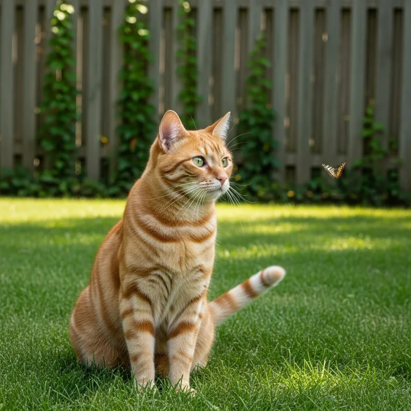 Cute Cat Enjoying a Sunny Day