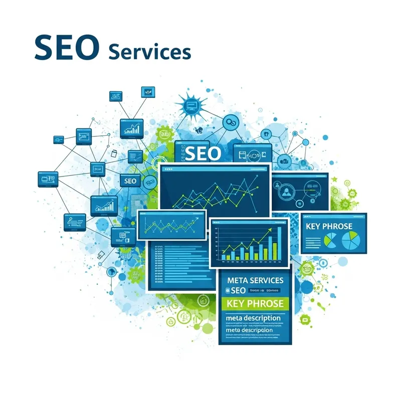 SEO Services Abstract - Harmonious Digital Marketing Vision