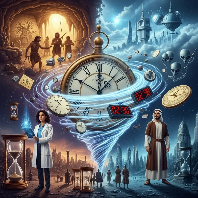 Journey Through Time | Vintage Clock in Cosmic Vortex