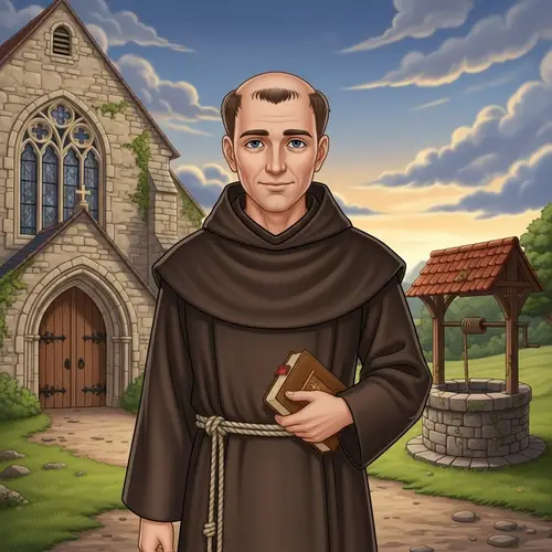 Friar in Old Times: A Serene Reflection