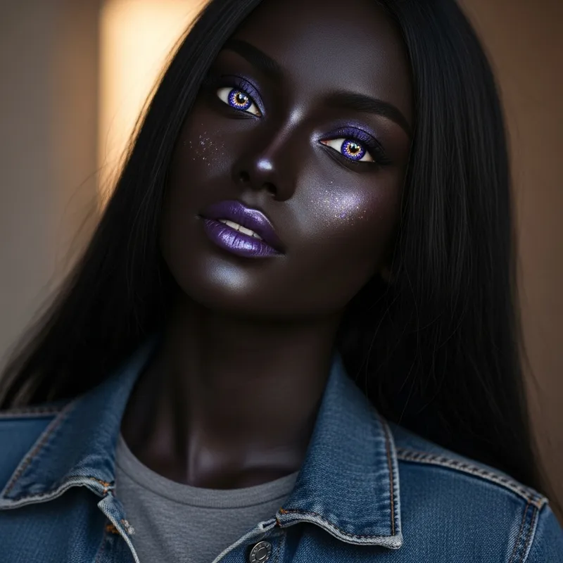 Young Beautiful Girl with Onyx Resemblance | Dark Tones