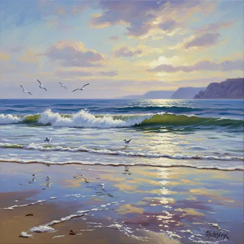 Impressionist Ocean Scene - Capturing Light, Color, Beauty