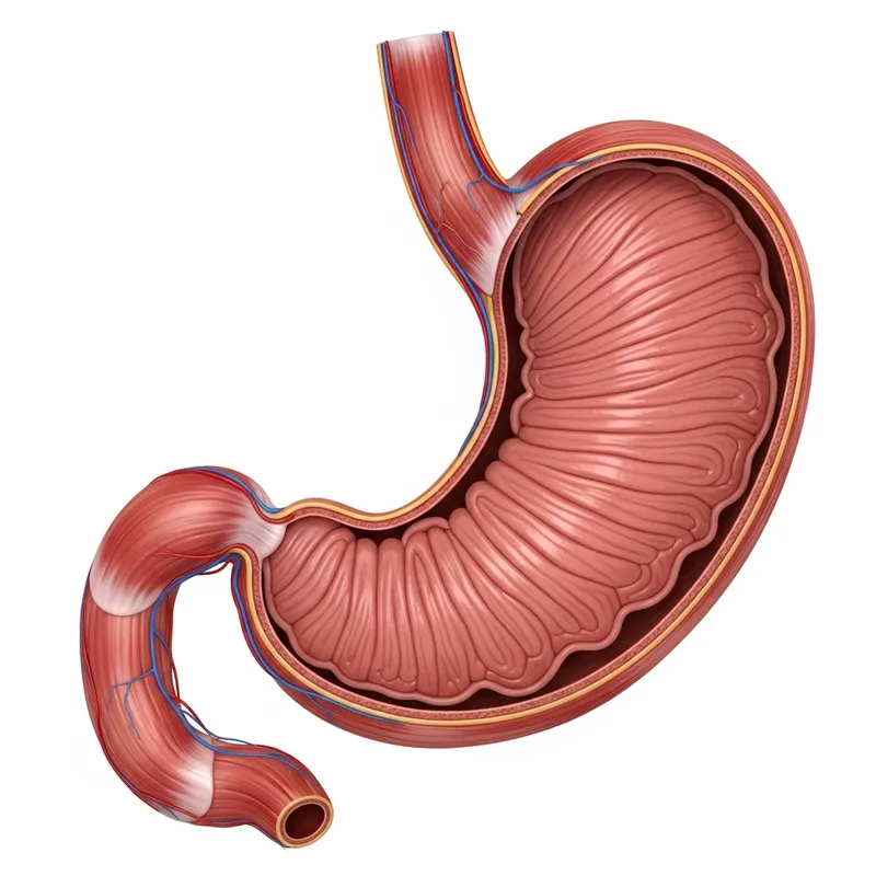 Highly Realistic Human Stomach Illustration
