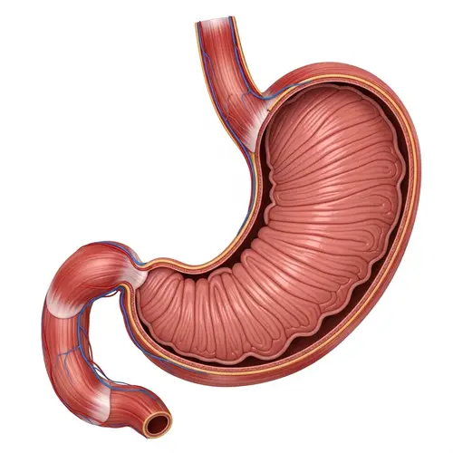 Realistic Human Stomach Illustration