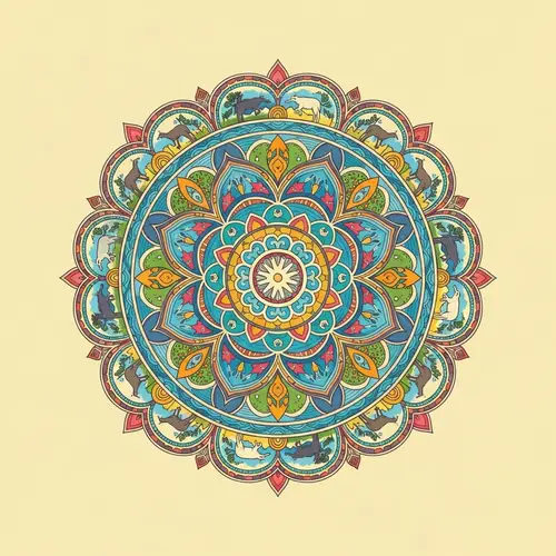 Holistic Life Mandala: Connecting Nature and Harmony