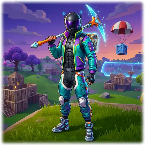 Epic 2010s Battle Royale Style Fortnite Skin Design