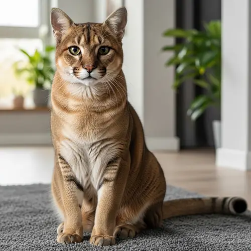 Cat Resembling a Cougar - Unique Feline Look