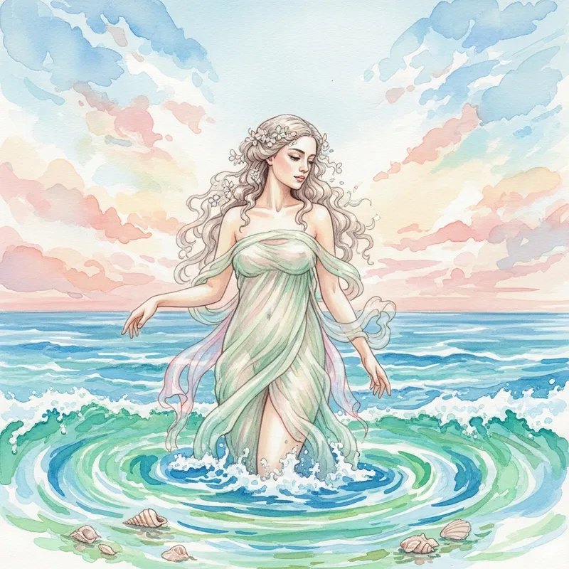 Aphrodite: Watercolor Goddess of Love Art Aphrodite: Watercolor Goddess of Love Art