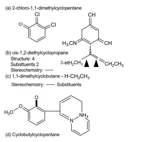 Chemical Compounds Structures: 2-Chloro-1,1-Dimethylcyclopentane & More