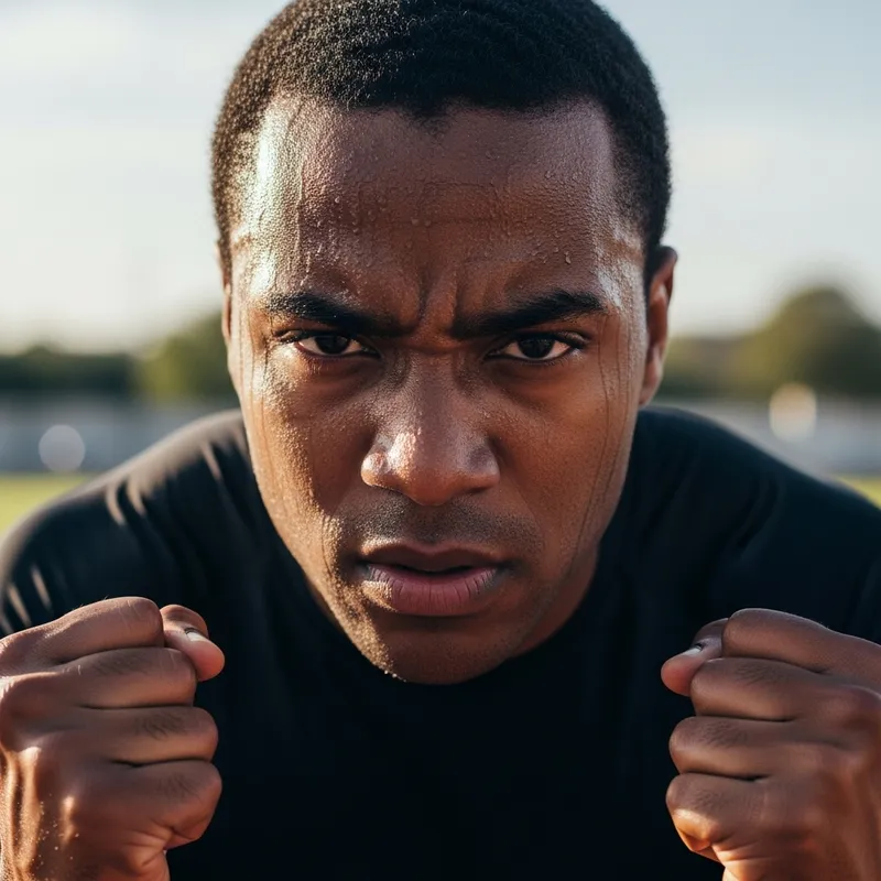 Fierce Athlete Expresses Anger and Resolve