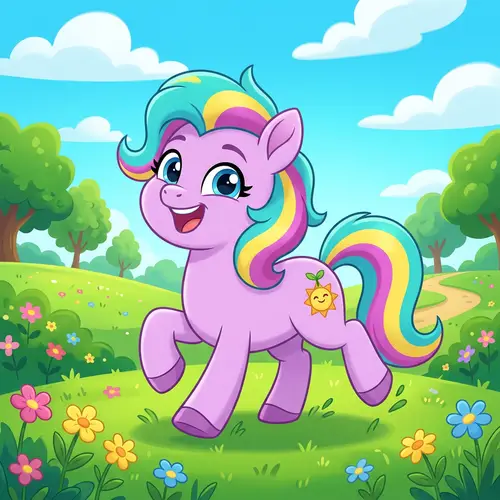 Mlp Pony - Animated Stylized Horse from Popular Cartoon Series
